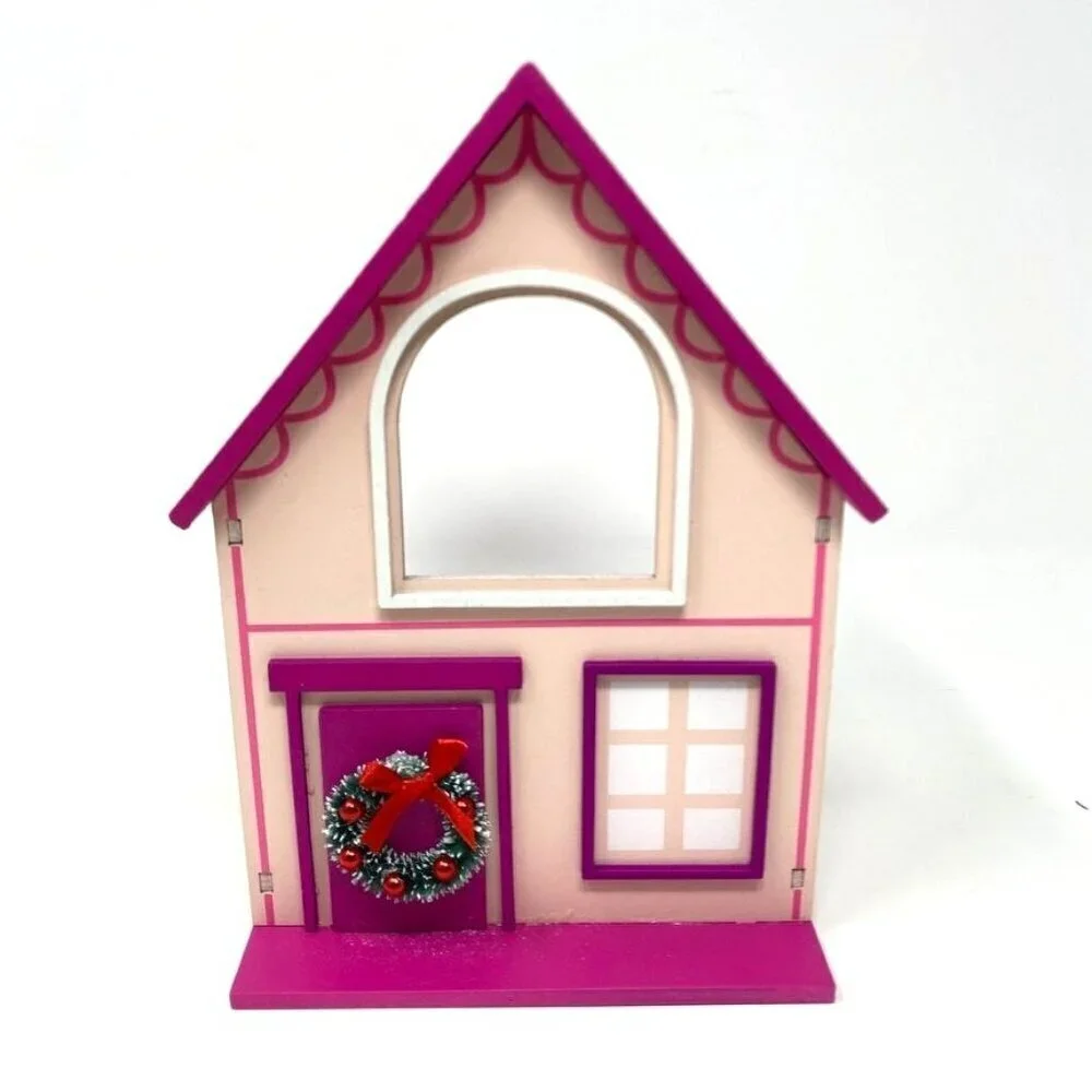 Featherly Friends™ Wood House Christmas Figurine Wondershop™ Pink House Only